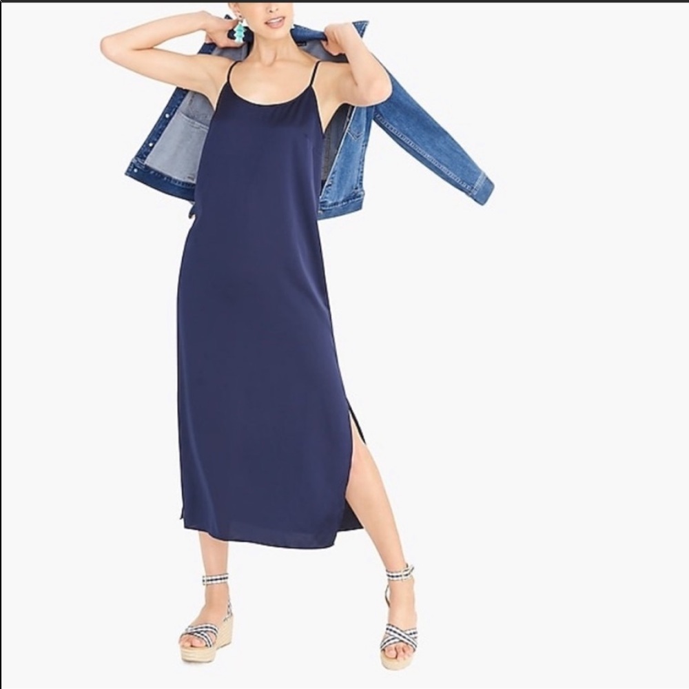 J.Crew Factory Silk Midi Dress